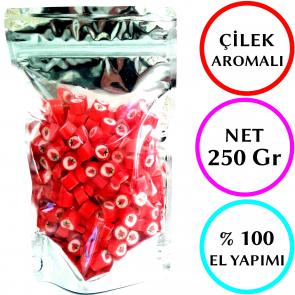 ÇİLEK DESENLİ AKİDE ŞEKERİ 250 GR 